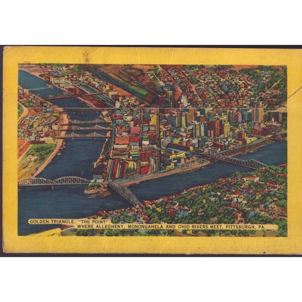 Pittsburgh Pennsylvania PA Linen Postcard Steel Mill Workshop of the World Used - Picture 2 of 2